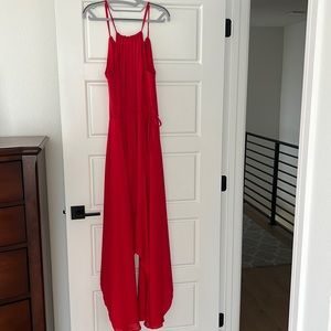 Express size medium red high low maxi dress